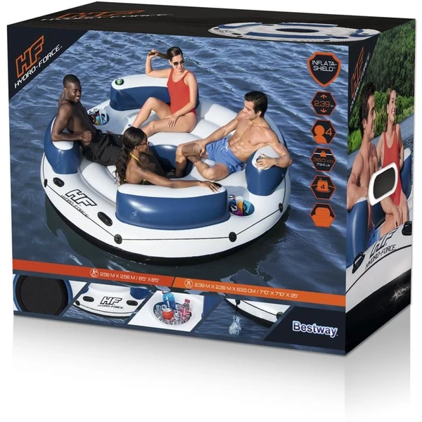 Bestway Hydro-Force Salon Flottant 4 Personnes Lazy Dayz 2,39 M, île Gonflable (Blanc/Bleu, 39 M, Bleu, Blanc, Ile Flottante, Monochromatique, Homme/femme, 360 Kg, 4 Personne(s)) 5 Bestway Hydro-Force Salon Flottant 4 Personnes Lazy Dayz 2,39 M, île Gonflable (Blanc/Bleu, 39 M, Bleu, Blanc, Ile Flottante, Monochromatique, Homme/femme, 360 Kg, 4 Personne(s)) – Image 3