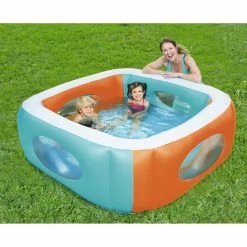 Bestway Piscine à Hublots (Bleu/Vert, 565 L, Rectangulaire 168cm X 168cm X 56cm,bleu,vert) 12 Bestway Piscine à Hublots (Bleu/Vert, 565 L, Rectangulaire 168cm X 168cm X 56cm,bleu,vert) -Pas Cher Irrigation Magasin Bestway Piscine Hublots@@1so3bp4a 4