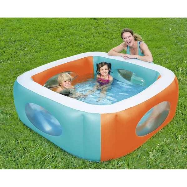 Bestway Piscine à Hublots (Bleu/Vert, 565 L, Rectangulaire 168cm X 168cm X 56cm,bleu,vert) 7 Bestway Piscine à Hublots (Bleu/Vert, 565 L, Rectangulaire 168cm X 168cm X 56cm,bleu,vert) – Image 5