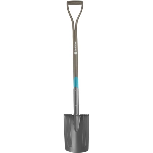 GARDENA 17000-20 Pelle Et Pioche Pelle à Drain Acier Noir (Bois/Turquoise, Pelle à Drain, Acier, Noir, Carré, En Forme De D, Monochromatique) – Image 2