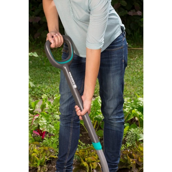 GARDENA 17011-20 Pelle Et Pioche Pelle à Drain Acier Noir (Gris/Turquoise, Pelle à Drain, Acier, Noir, Carré, En Forme De D, Monochromatique) – Image 4