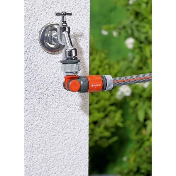 GARDENA 2999-20 Raccord Des Tuyaux D'eau Gris, Orange 1 Pièce(s), Raccord De Robinet (Gris/Orange, Gris, Orange) – Image 2