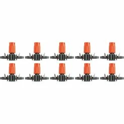 GARDENA 8321 Embout Pistolet D'arrosage De Jardin Gris, Orange, Pulvérisateur (Gris/Orange, 10 Pièce(s))