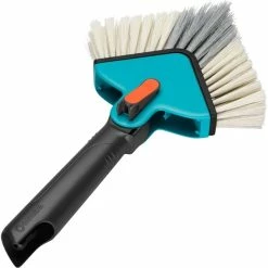 GARDENA Balai Tête De Loup Combisystem (Turquoise/gris, Extérieure, Noir, Bleu, Orange, Balai à Poils Durs, 5 M, 1 Pièce(s))