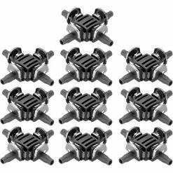 GARDENA Dérivation En Croix, Connexion (Gris, Raccord De Tuyau, Système D'irrigation Goutte-à-goutte, Plastique, Gris, 76,2 / 16 Mm (3 / 16"), 76,2 / 16 Mm (3 / 16"))