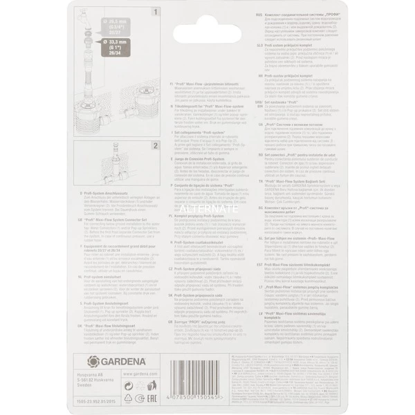 GARDENA Equipement De Raccordement Grand Débit, Connexions (Noir/Orange, Noir, Gris, Orange) – Image 2