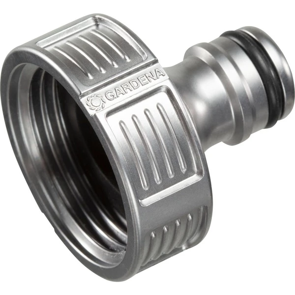GARDENA Nez De Robinet Premium 33,3 Mm (G 1"), Raccord De Robinet (Argent, Connecteur De Robinet, 1", Métal, Métallique)