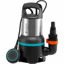 GARDENA Pompe à Eau Sale 16000, Pompe Submersible Et Pression (Noir/en Acier Inoxydable, 450 Watt)