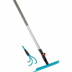 GARDENA Râteau Et Grattoir Combinés (Turquoise/bois)
