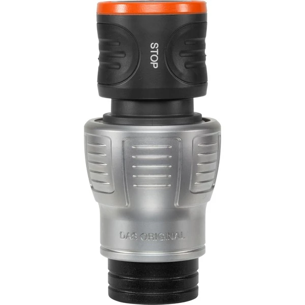 GARDENA Raccord D'arrosage Avec Système Aquastop 19 Mm (3/4"), Raccord De Tuyau (Gris/Argent, Connecteur De Tuyau, Métal, Noir, Orange, Argent) 4 GARDENA Raccord D'arrosage Avec Système Aquastop 19 Mm (3/4"), Raccord De Tuyau (Gris/Argent, Connecteur De Tuyau, Métal, Noir, Orange, Argent) – Image 2