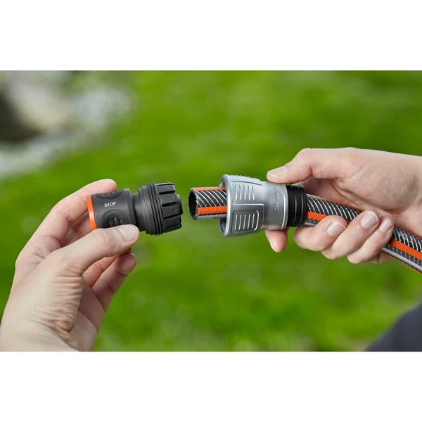 GARDENA Raccord D'arrosage Avec Système Aquastop 19 Mm (3/4"), Raccord De Tuyau (Gris/Argent, Connecteur De Tuyau, Métal, Noir, Orange, Argent) 6 GARDENA Raccord D'arrosage Avec Système Aquastop 19 Mm (3/4"), Raccord De Tuyau (Gris/Argent, Connecteur De Tuyau, Métal, Noir, Orange, Argent) – Image 4