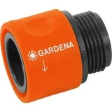 GARDENA Raccord Fileté 20/27, Raccord De Tuyau (Orange/gris, Connecteur De Tuyau, Mâle/Femelle, Noir, Orange) – Image 2