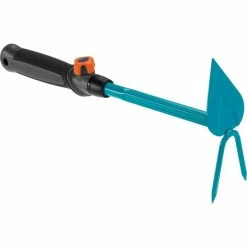 GARDENA Serfouette à Fleurs Combisystem - 6 Cm, Pioche (Turquoise, Poussée, Acier, Plastique, Cœur, Bleu, Noir/Orange)