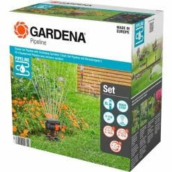 GARDENA Starter Set Pipeline With Oscillating Sprinkler, Robinet (8272-20)