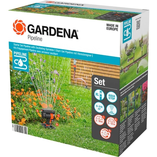 GARDENA Starter Set Pipeline With Oscillating Sprinkler, Robinet (8272-20) 3 GARDENA Starter Set Pipeline With Oscillating Sprinkler, Robinet (8272-20)