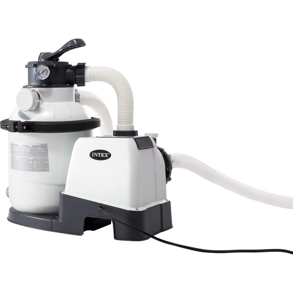 Intex 26644 Accessoire Pour Piscine Pompe à Filtre De Sable, Filtre à Eau (Gris Foncé/gris, Pompe à Filtre De Sable, Noir, Blanc, Piscine Hors-sol, Vanne à 6 Voies, Secteur, 220 - 240 V) – Image 2