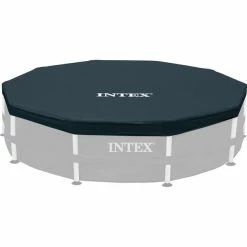 Intex 28032 Accessoire Pour Piscine, Ø 457cm, Bâche (Noir, Noir, )