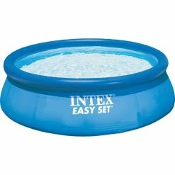 Intex 28132GN Piscine Hors Sol Piscine Gonflable Rond Bleu (Bleu Clair/bleu Foncé, Piscine Gonflable, Bleu, 14 Kg)