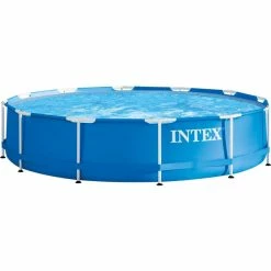 Intex 28202GN Piscine Hors Sol Rond Bleu, Blanc (Bleu, Piscine Hors Sol, Bleu, Blanc, 18,5 Kg)