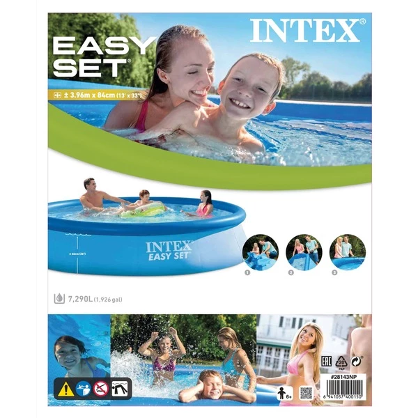 Intex Easy Set Pools 396 X 84 Cm, Piscine (Bleu Clair/bleu Foncé) 5 Intex Easy Set Pools 396 X 84 Cm, Piscine (Bleu Clair/bleu Foncé) – Image 3