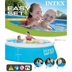 Intex Easy Set Pool 128101NP, Piscine (Bleu Foncé/Bleu Clair, Ø 183 X 51 Cm) -Pas Cher Irrigation Magasin Intex Easy Set Pool 128101NP Piscine@@1so3ip00 3