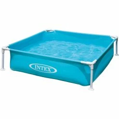 Intex Piscine Frame Mini, 122 X 122 X 30cm (Bleu, Piscine Hors Sol, 10,7 Kg)