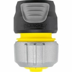 Kärcher Kärcher Raccord Universel Premium Aquastop, Raccord De Tuyau (Noir/Jaune, Aluminium, Plastique, Noir, Gris, Jaune)